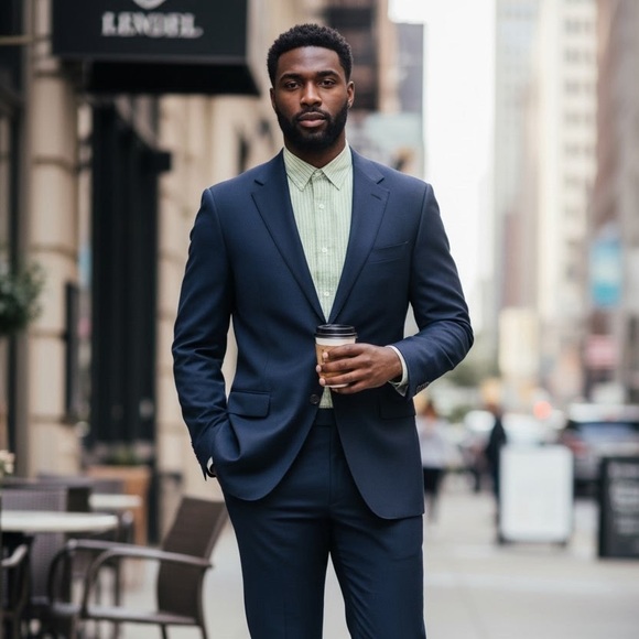 Hugo Boss Other - HUGO BOSS Barneys New York Wool Suit Jacket Navy Blue Blazer Men’s Size 42L